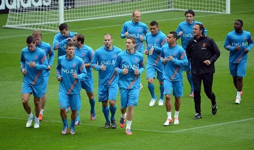 The Netherlands' team moved their training session following the alleged racism